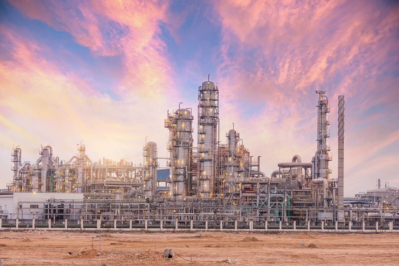 化工安全生产天然气加工厂天然气和石油工业的景观