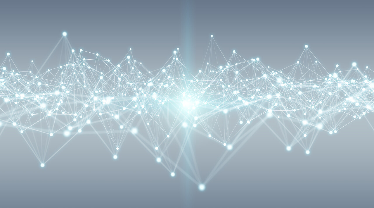 灰色背景数据交换连接系统