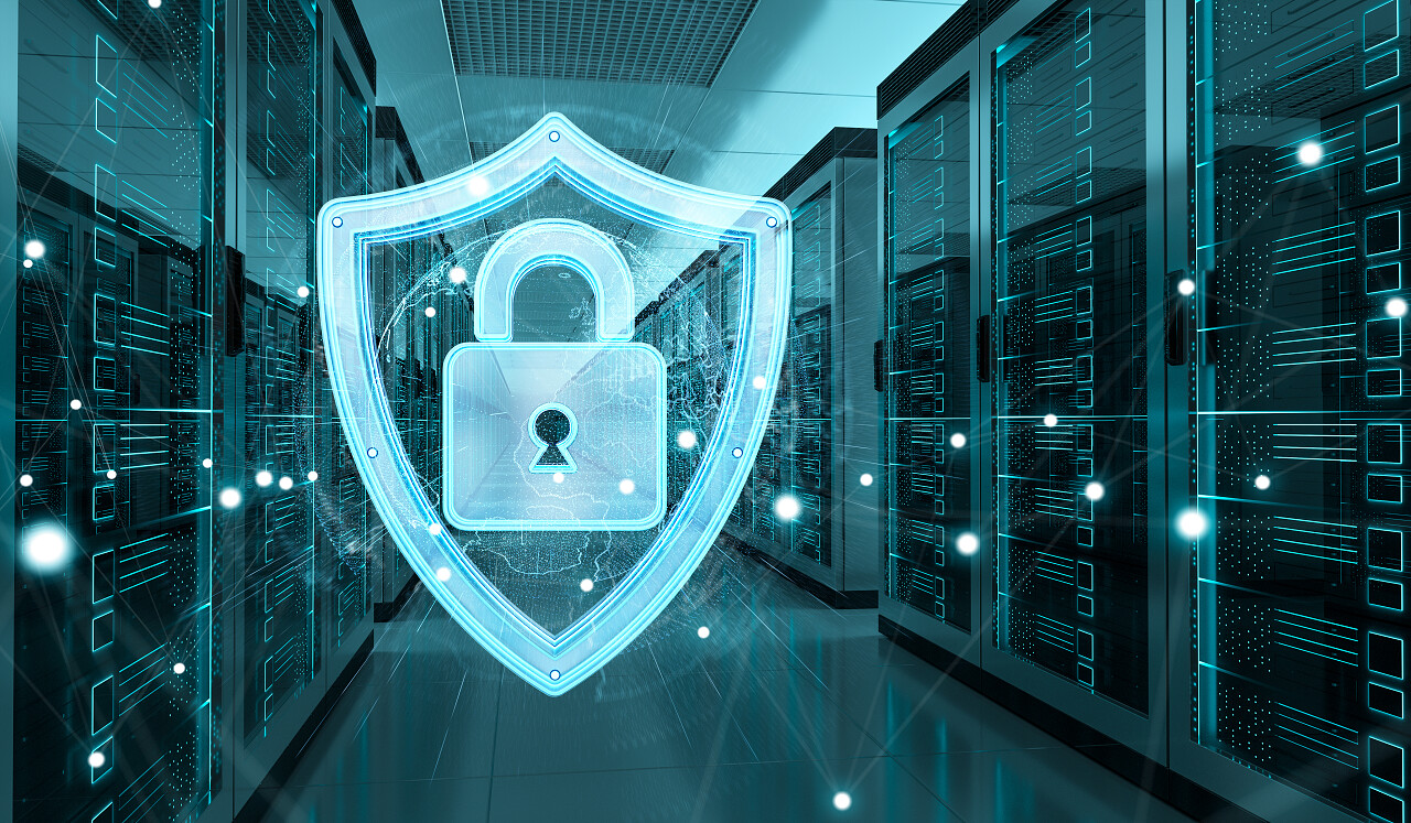 服务器数据中心蓝色防火墙