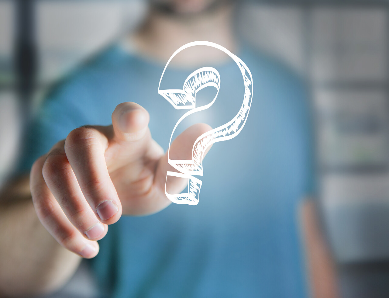 一个发光问号的创新和灵感糊涂