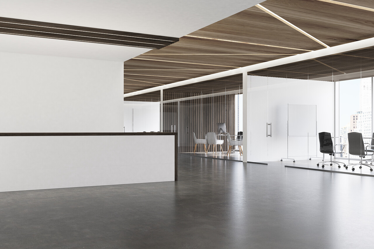 办公室大厅李的接待柜台