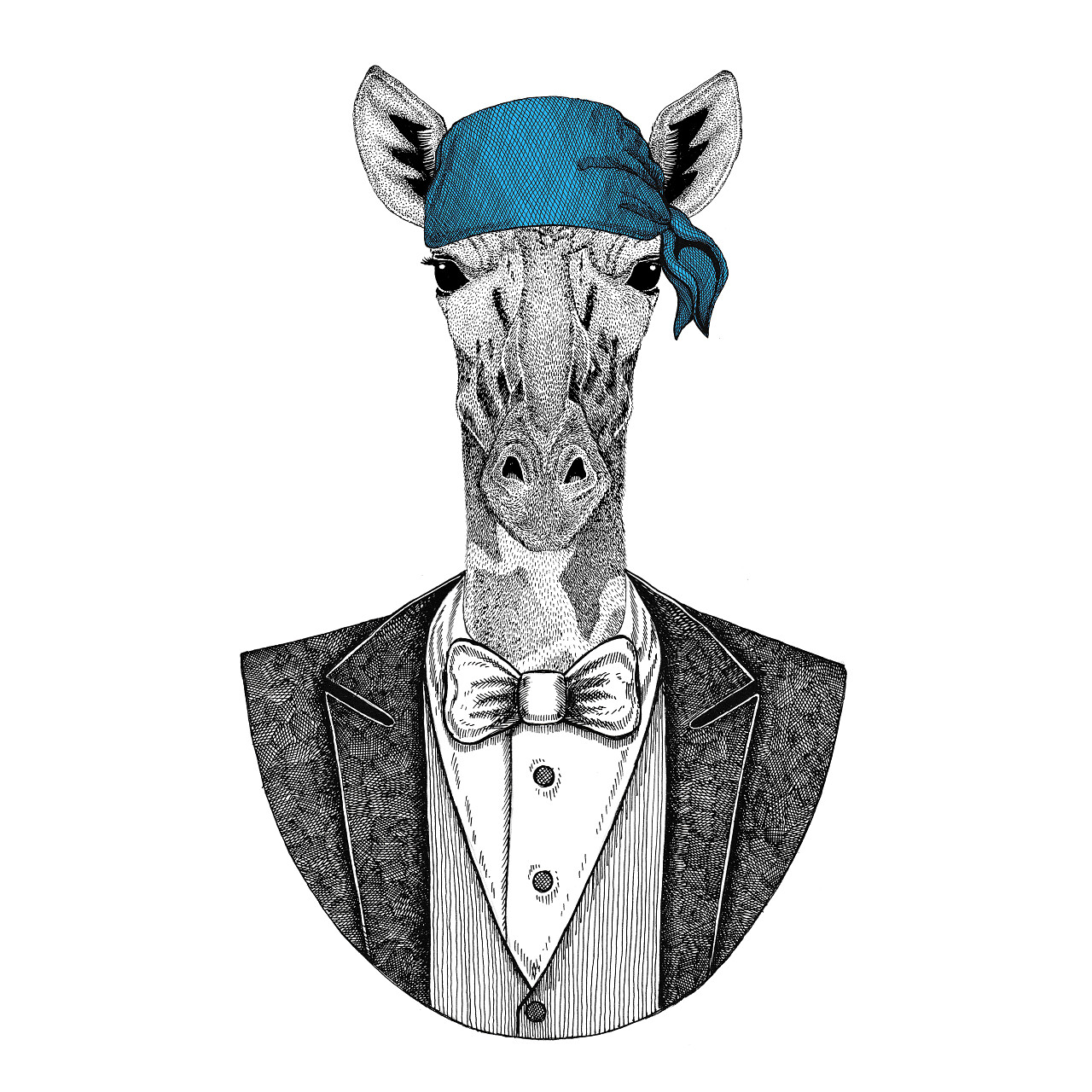 野生骑自行车, 海盗动物穿着手帕手绘制的纹身