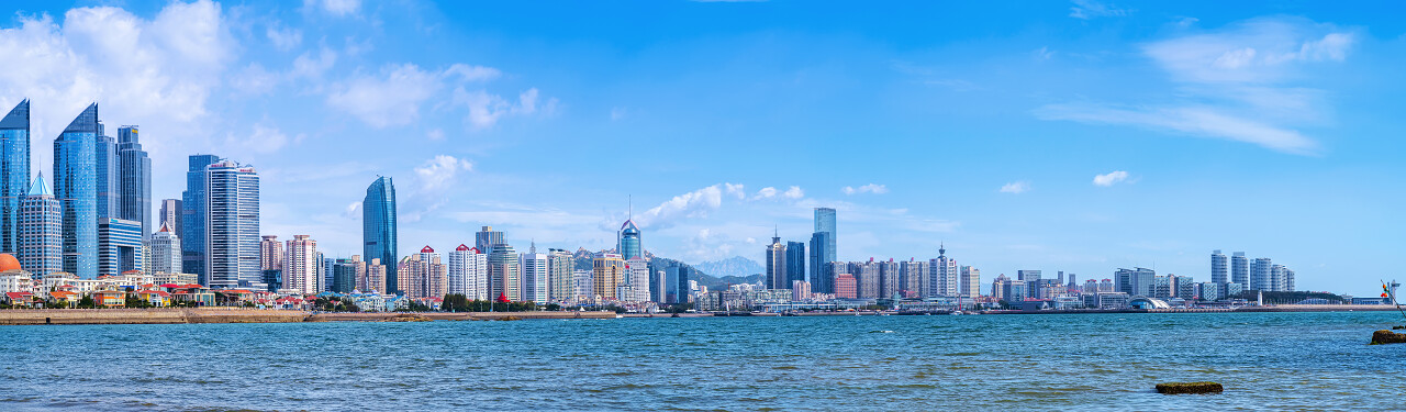 城市建筑景观与青岛天际线青岛