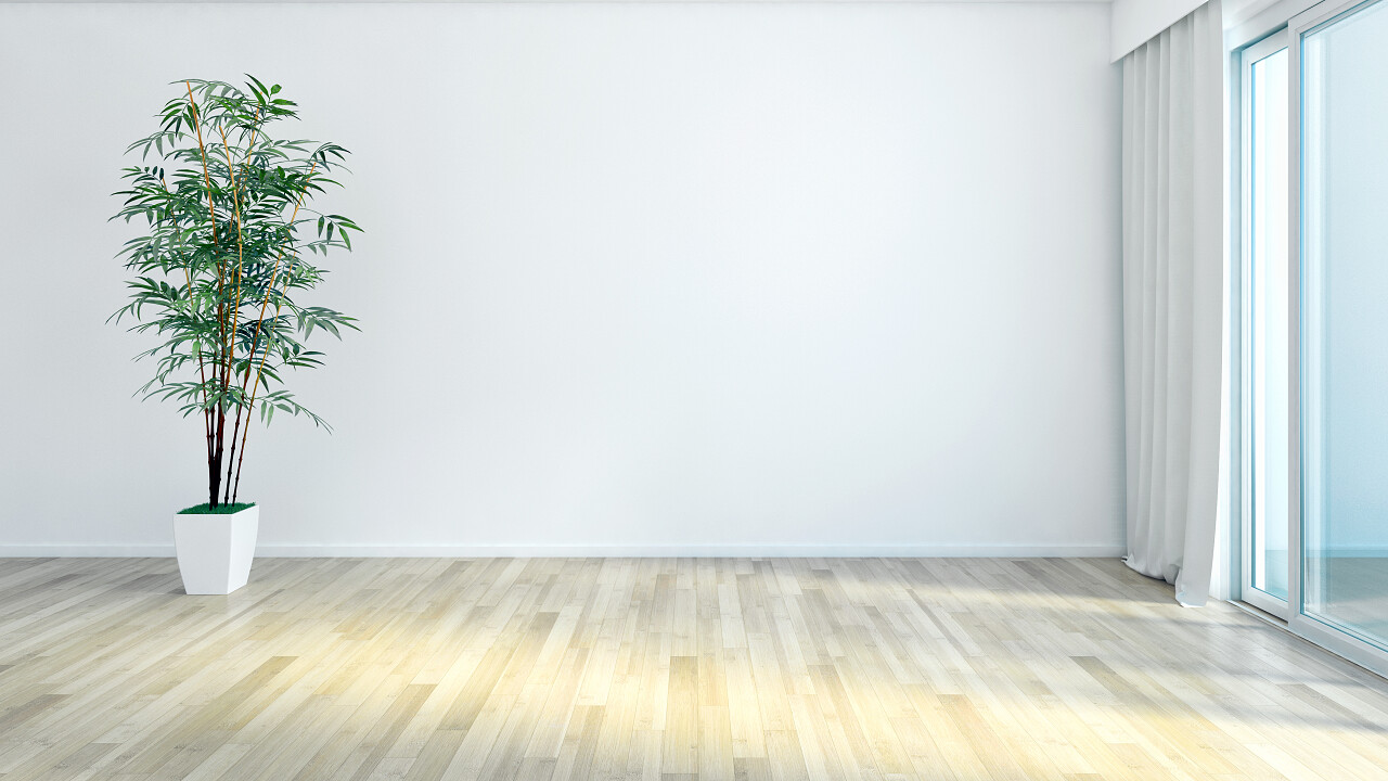 现代明亮的内部3D渲染插图