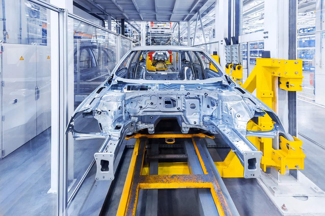 汽车制造厂的车体