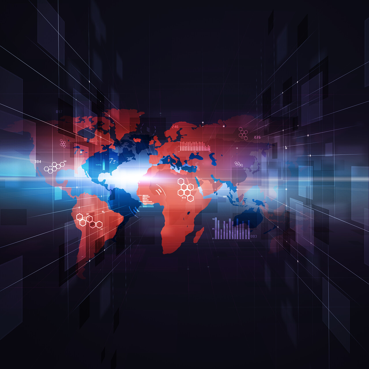 抽象技术的通信数字背景