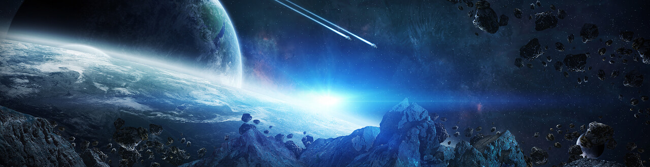 一个遥远的行星系统的全景