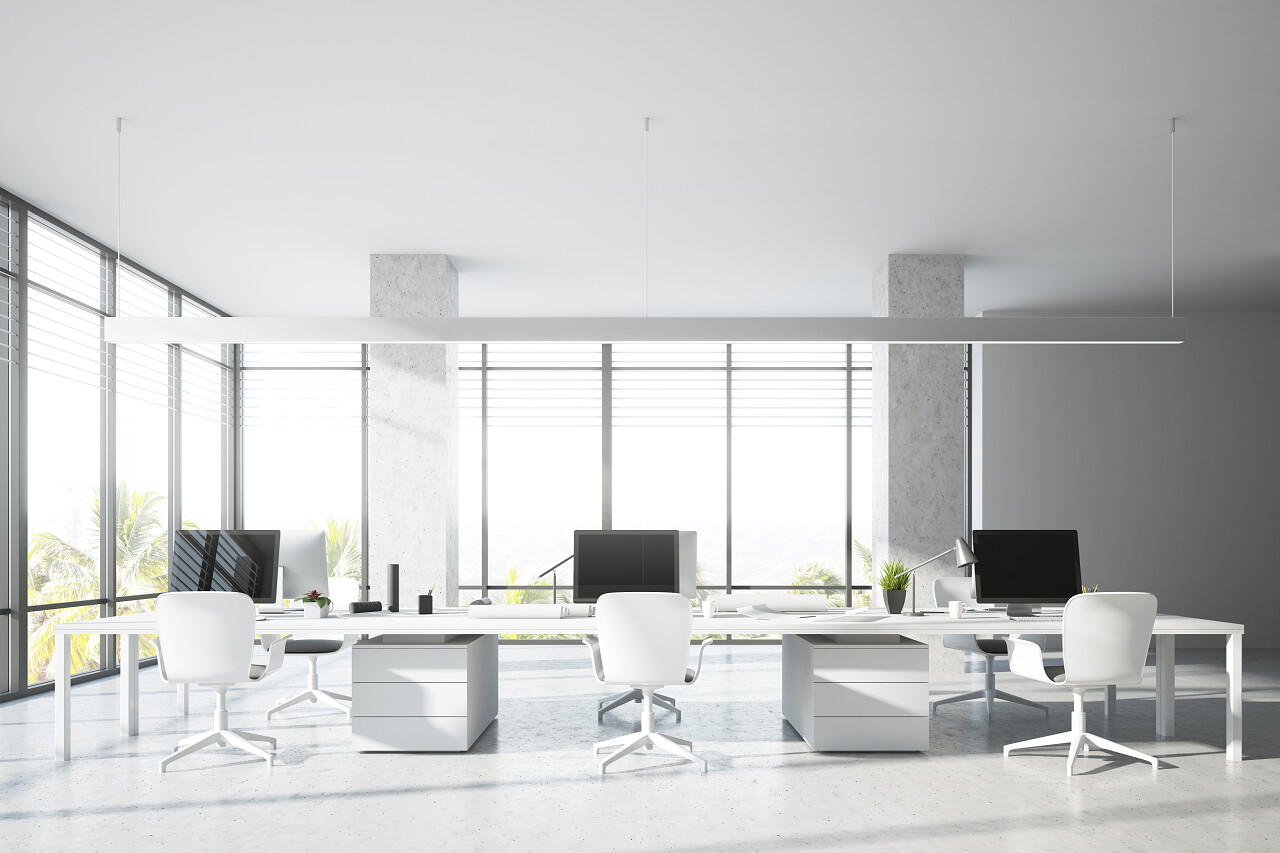现代办公室内部渲染