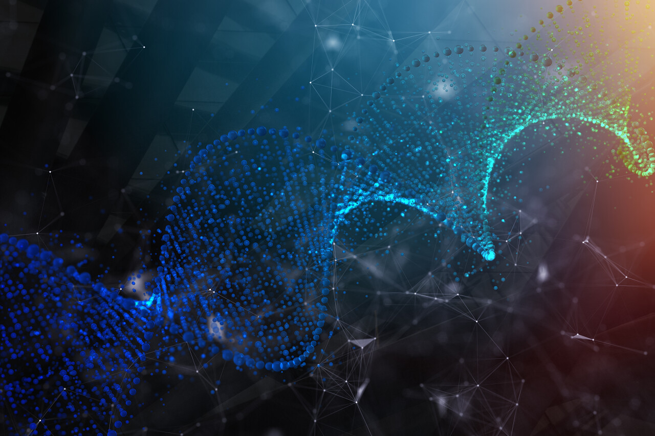 创造性的背景显示医学和技术