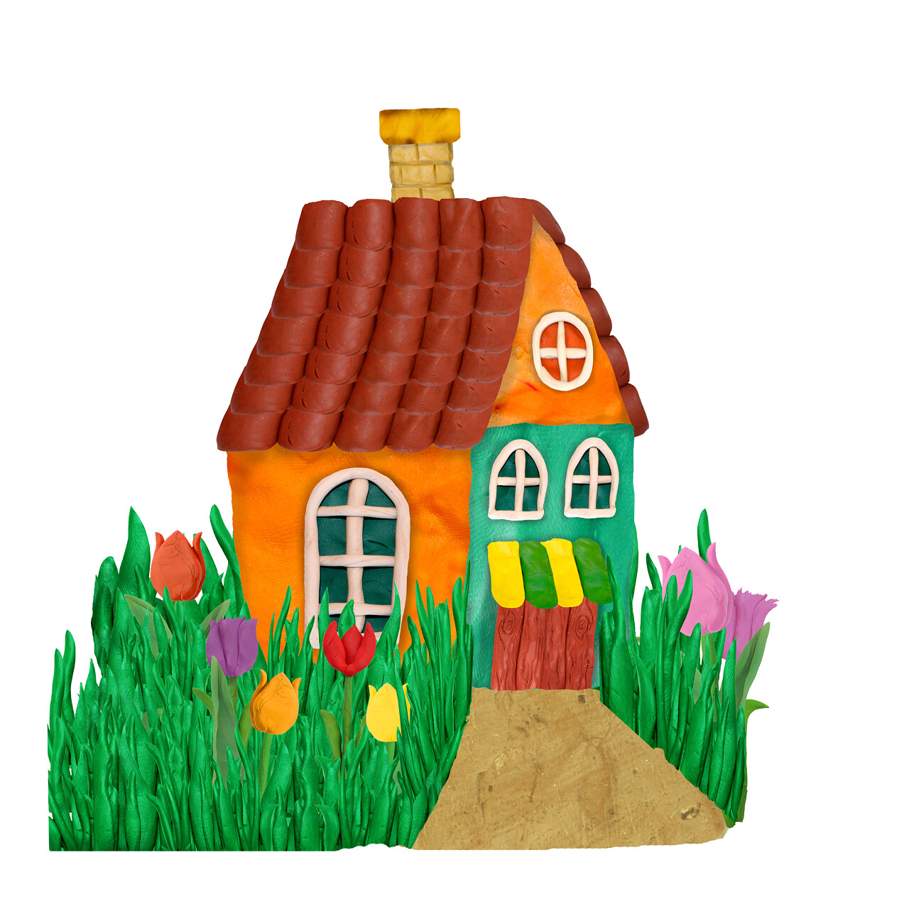 3d渲染的卡通房子