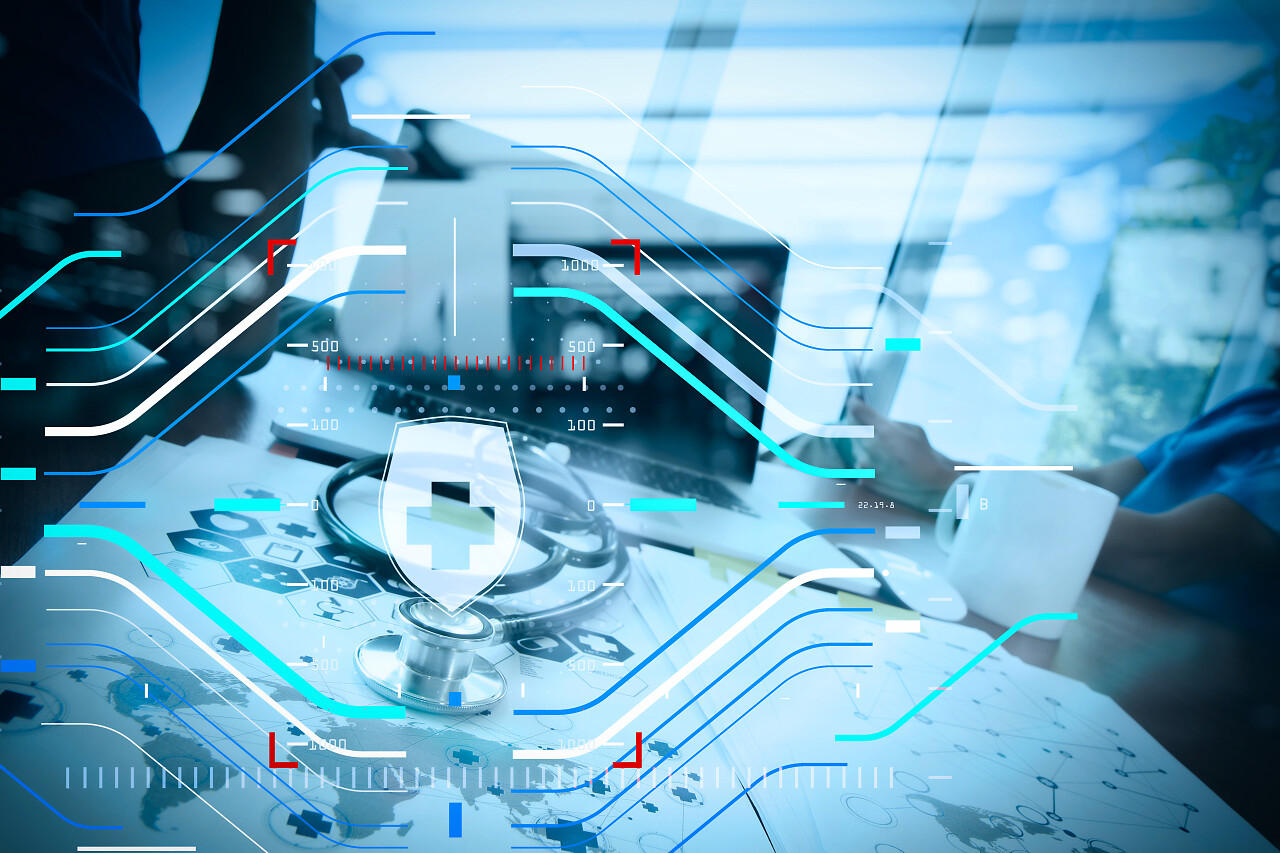 在医疗工作区的办公室和医疗网络媒体图医疗平台