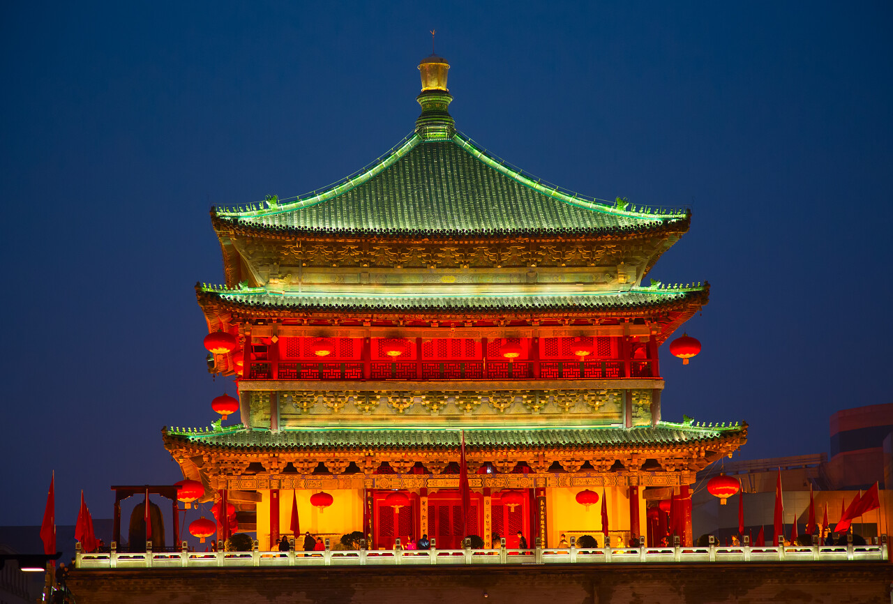 著名钟楼西安旅游