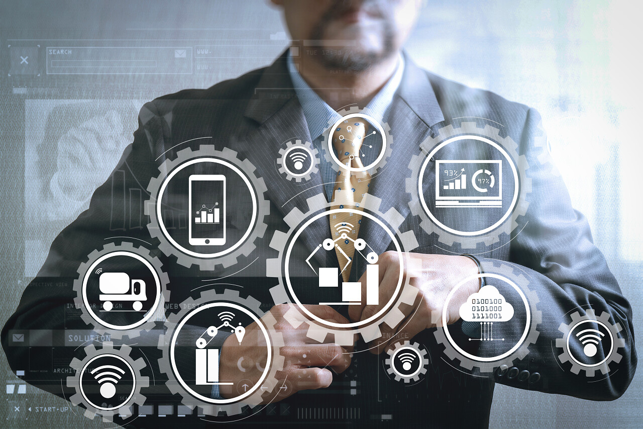 智能工厂和工业和连接的生产机器人用云计算技术