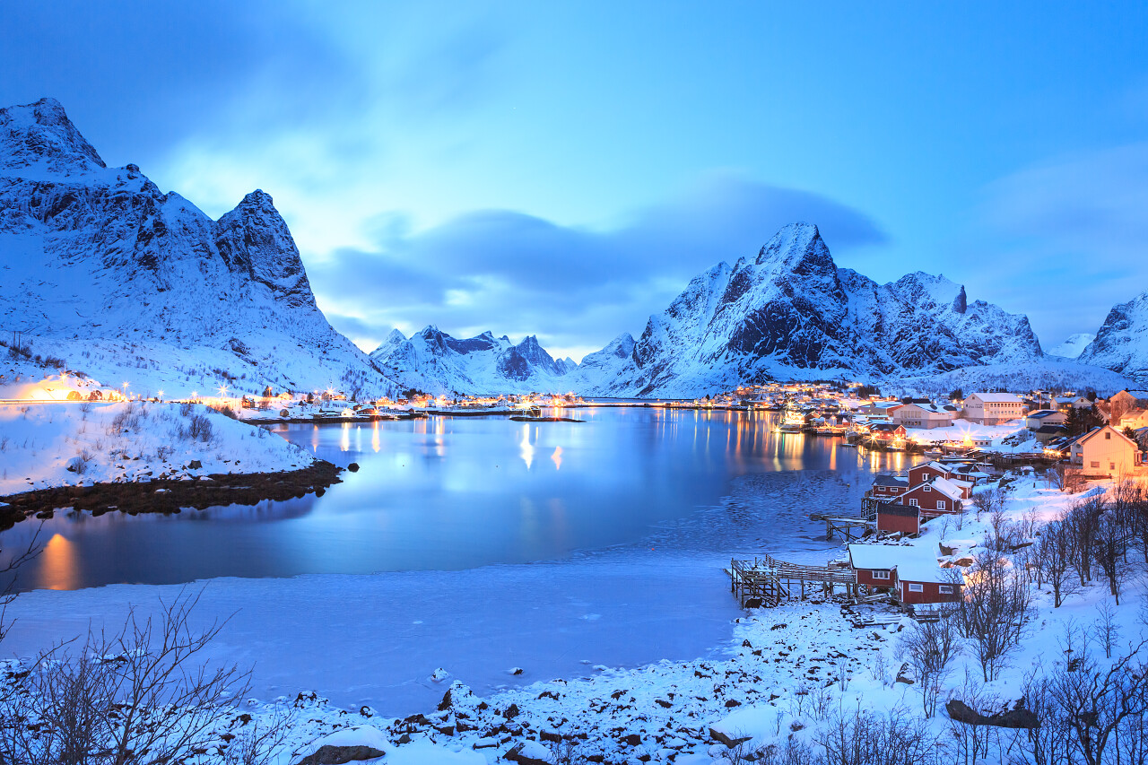 挪威瑞尼的渔夫村