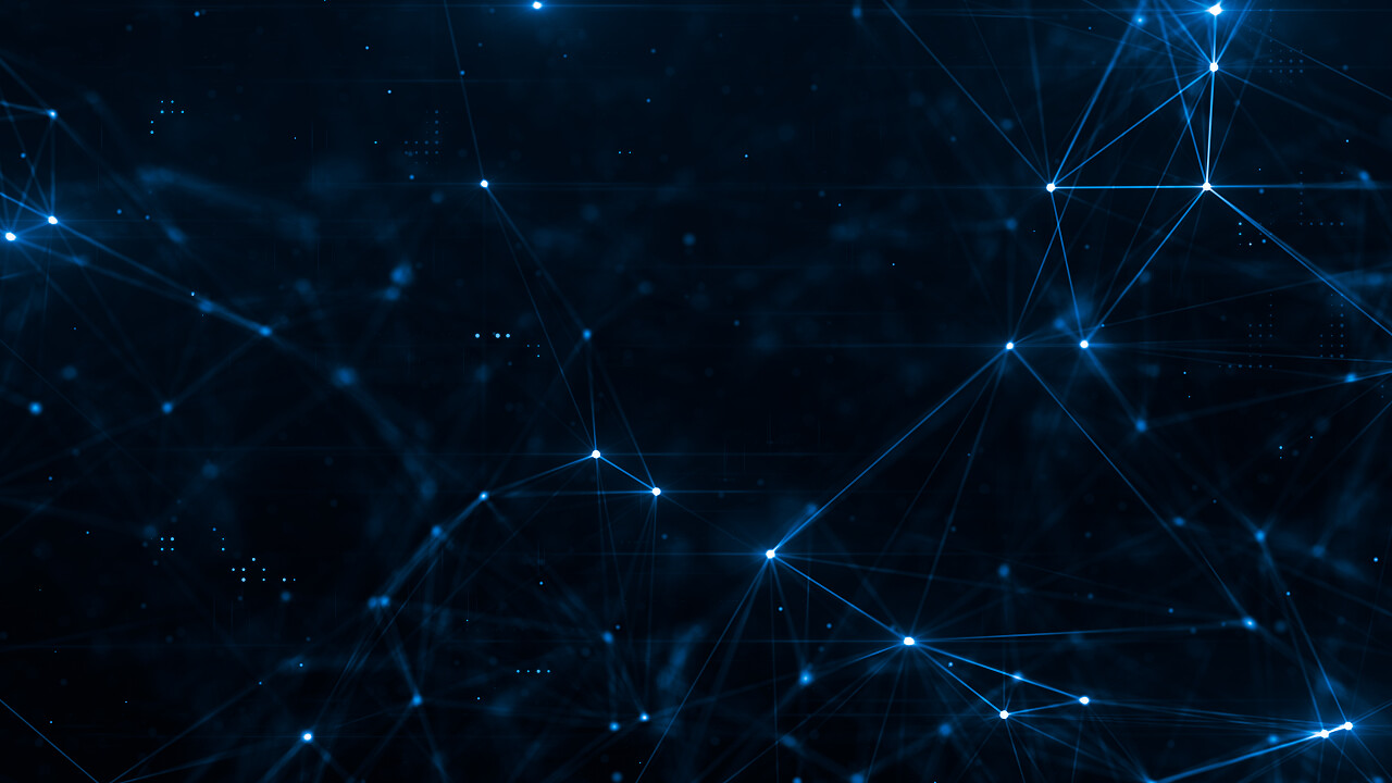 许多发光线和粒子的神经丛结构