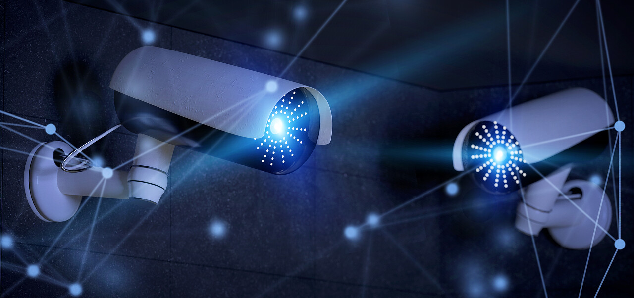 在闭路电视摄像头系统上的视图