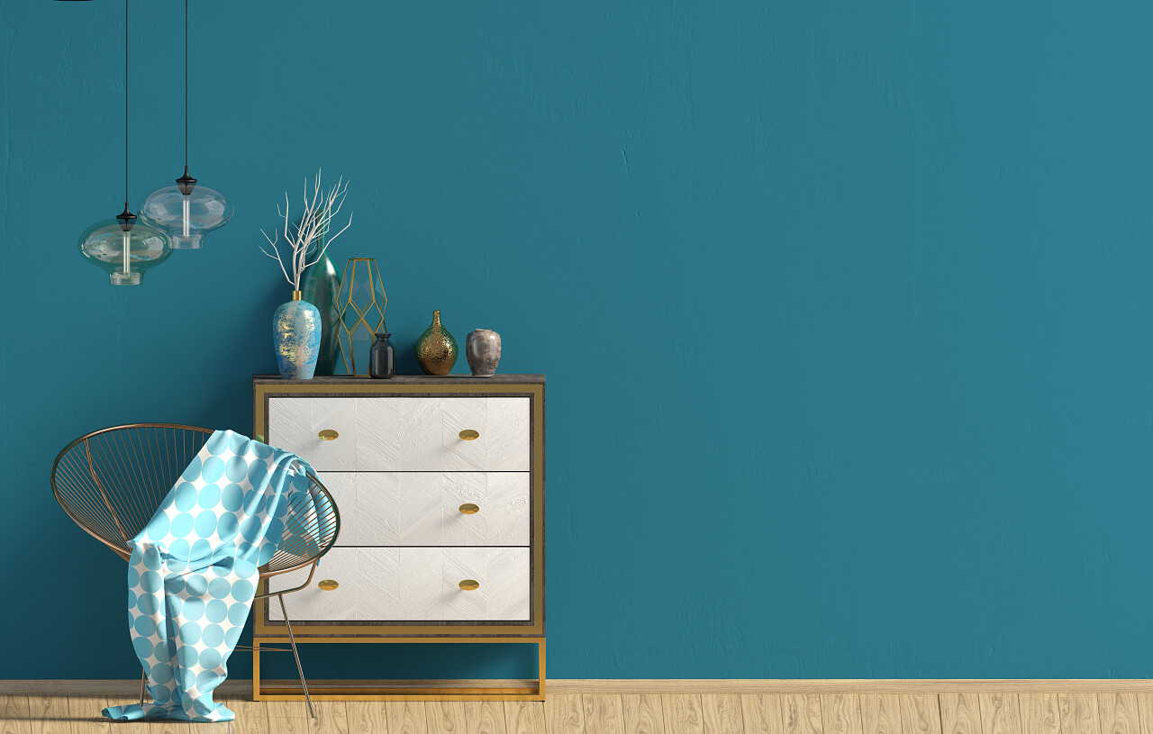 有梳妆台的现代内饰