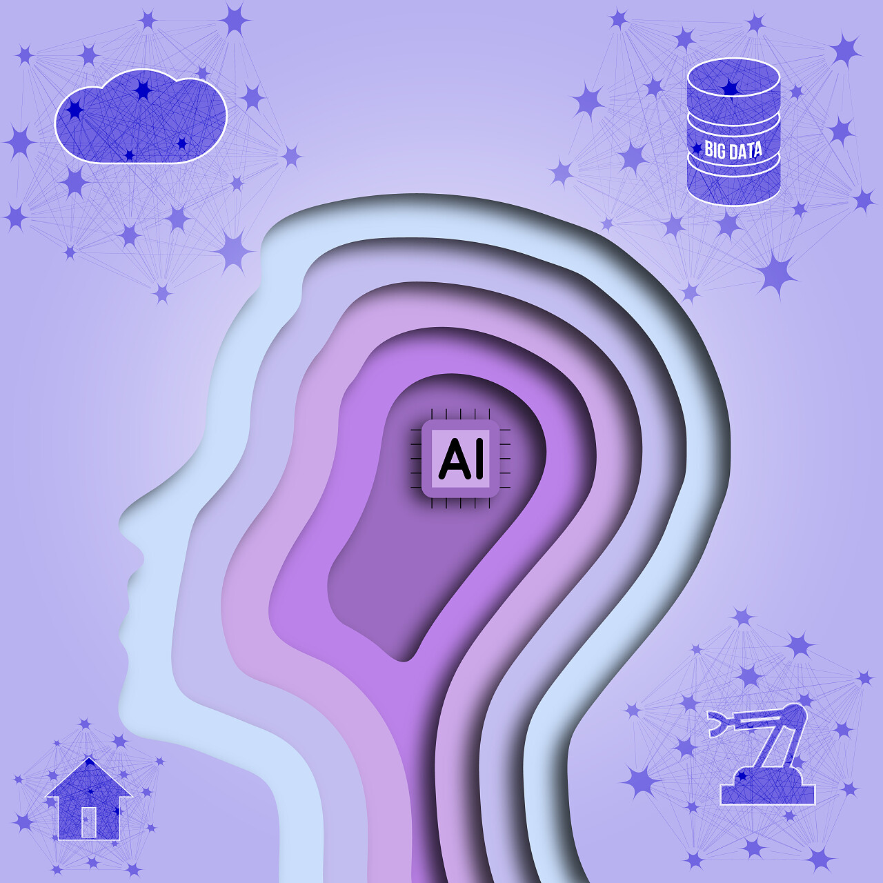 抽象AI人脑芯片