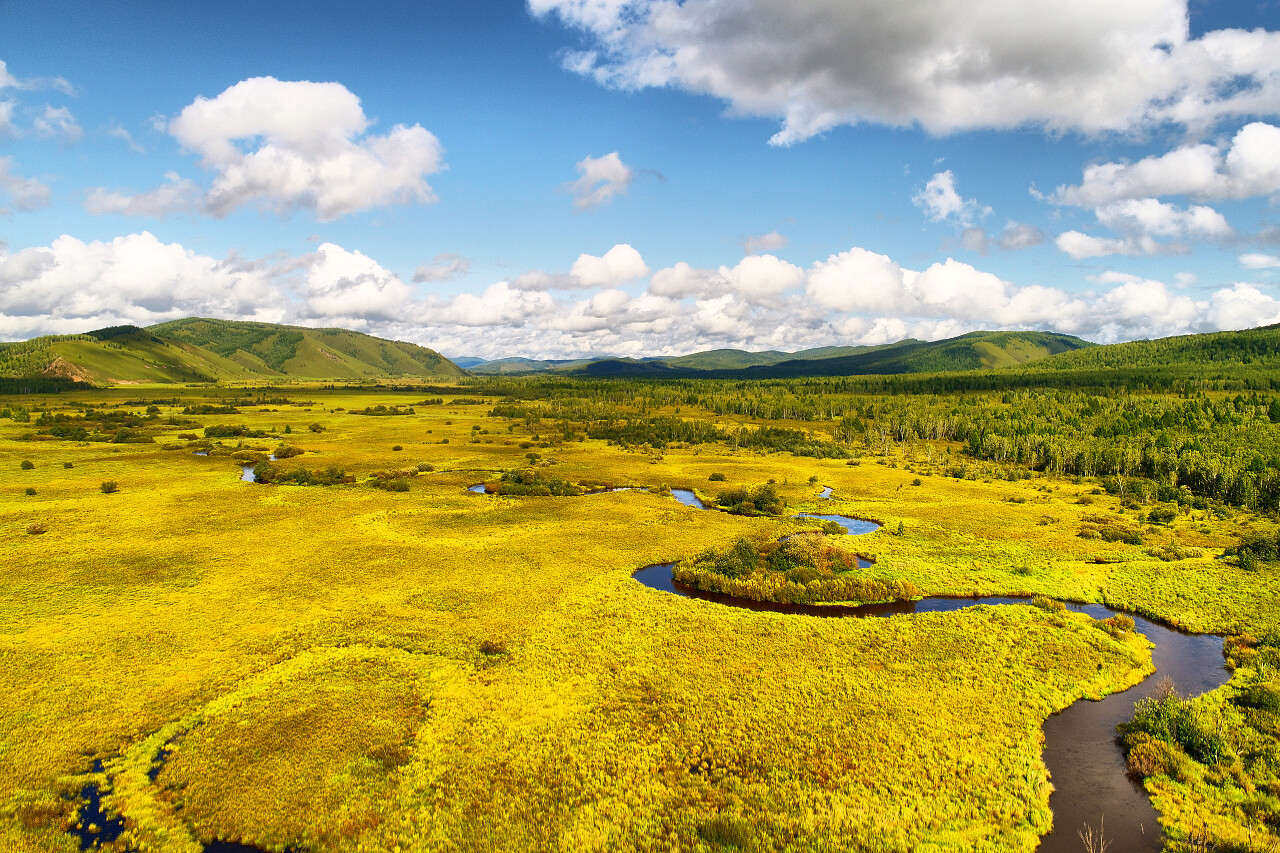 中国东北黑龙江省大兴安岭地区的风景