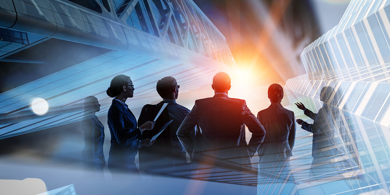 现代职场工作者剪影