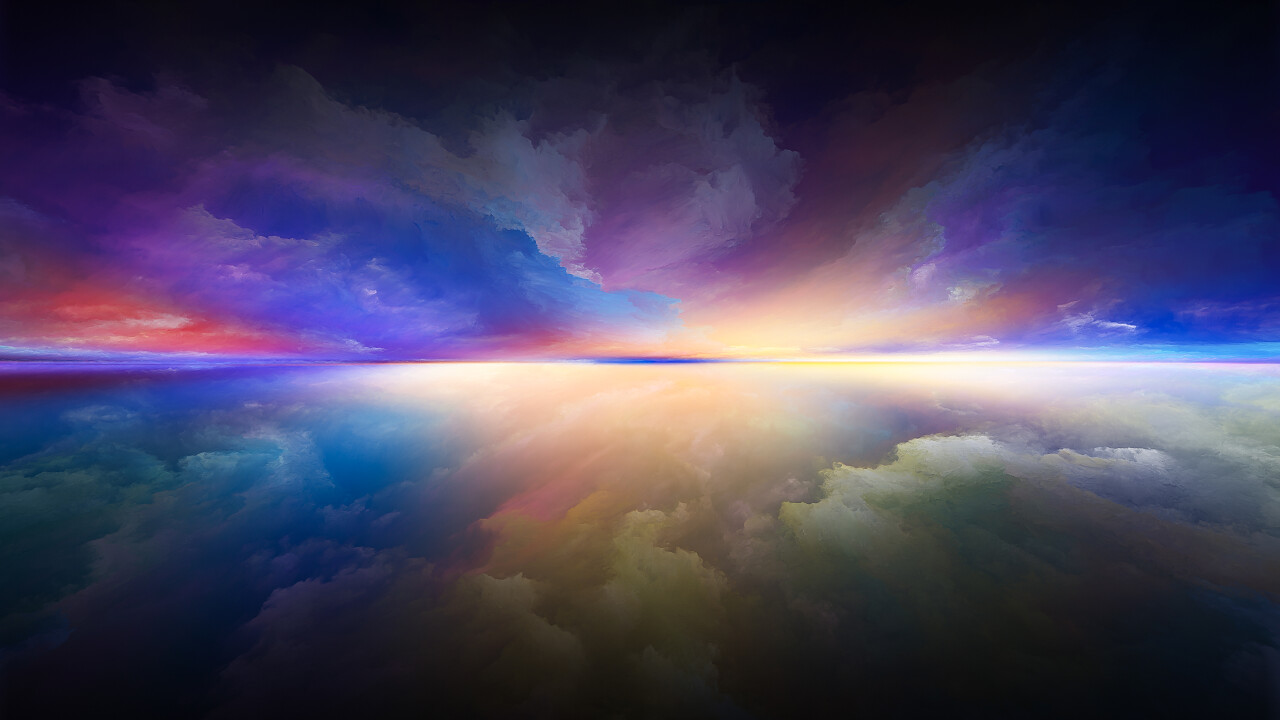 天空以插画绘画创意和想象为主题背景