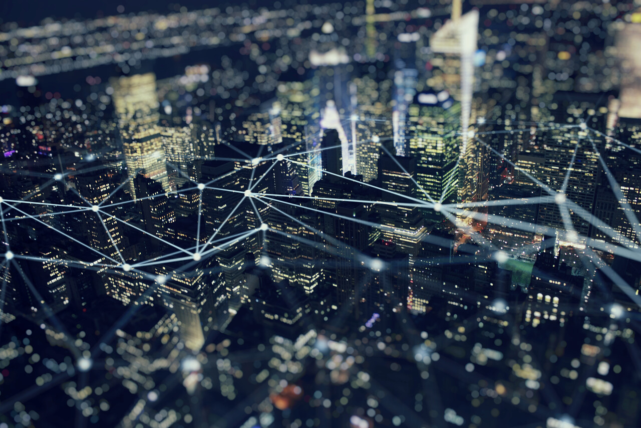 网格互联网连接的城市