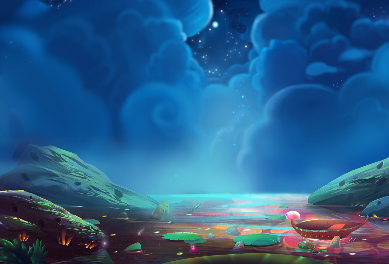 卡通唯美自然风景