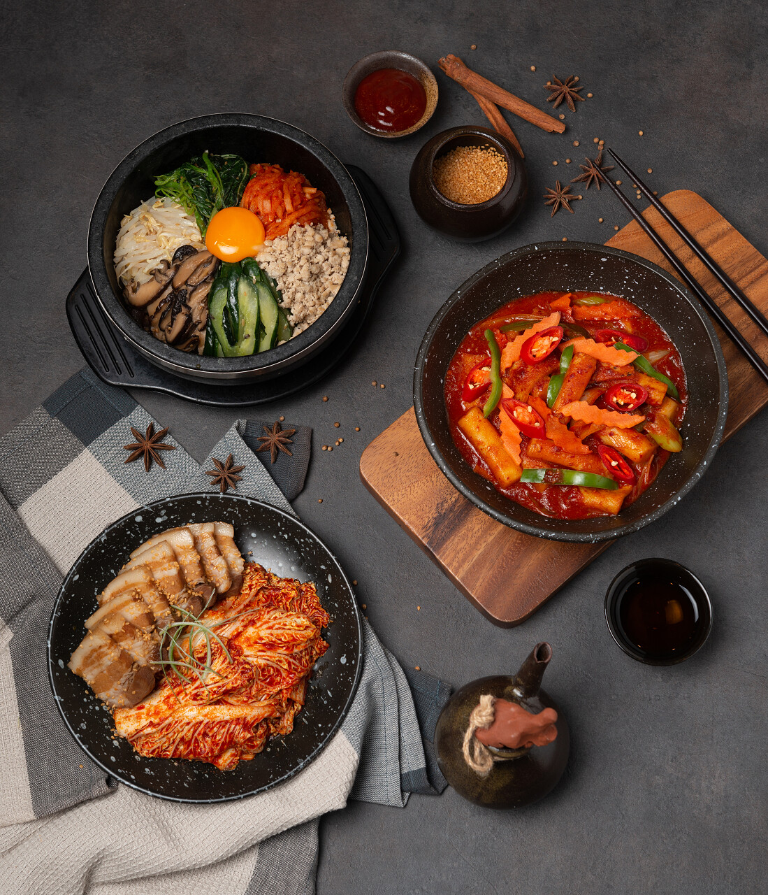 各种韩国食品集