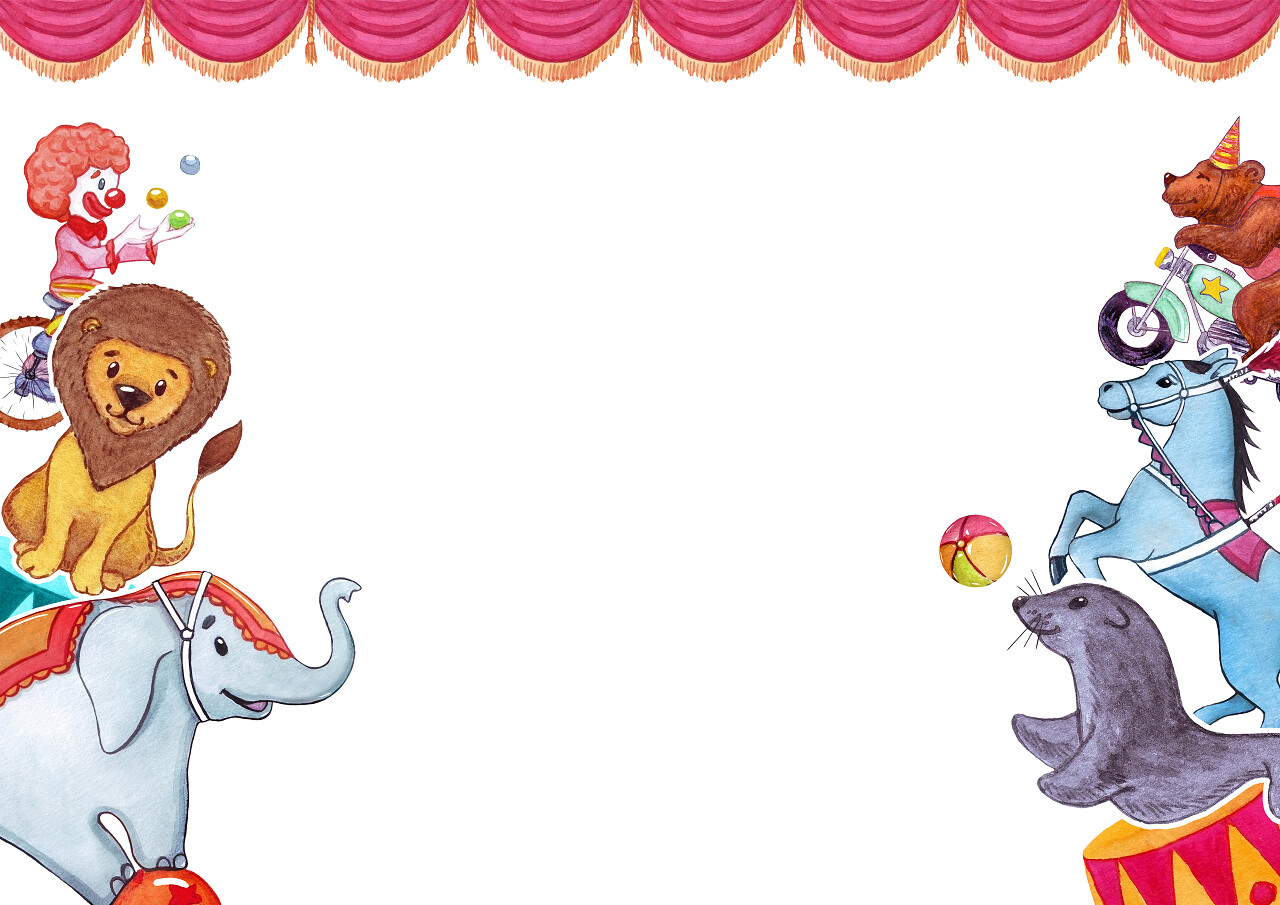 水彩插画马戏团