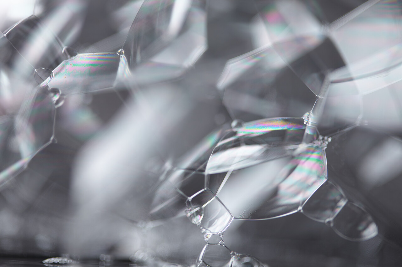 灰色水气泡背景