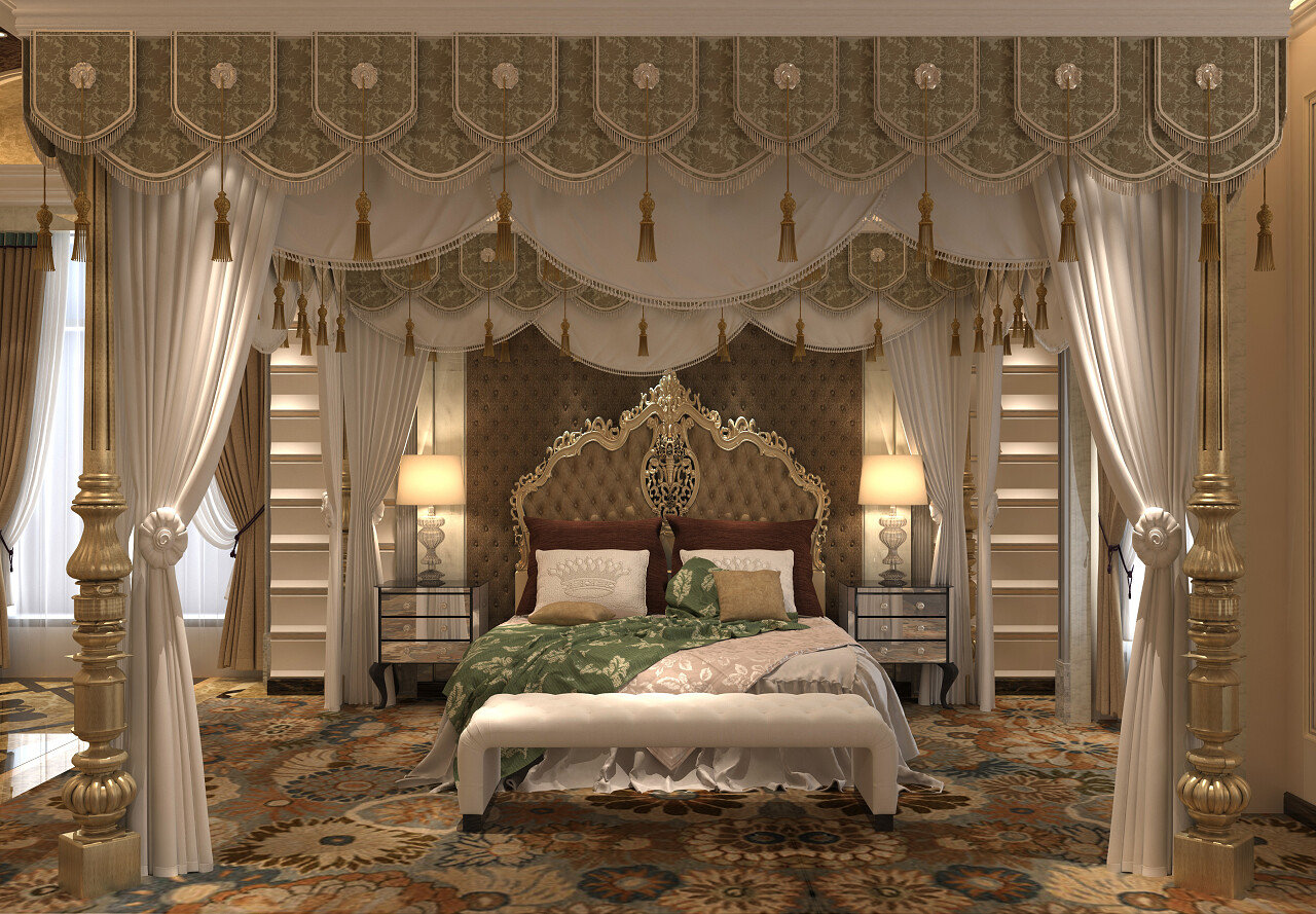 酒店客房内部逼真渲染