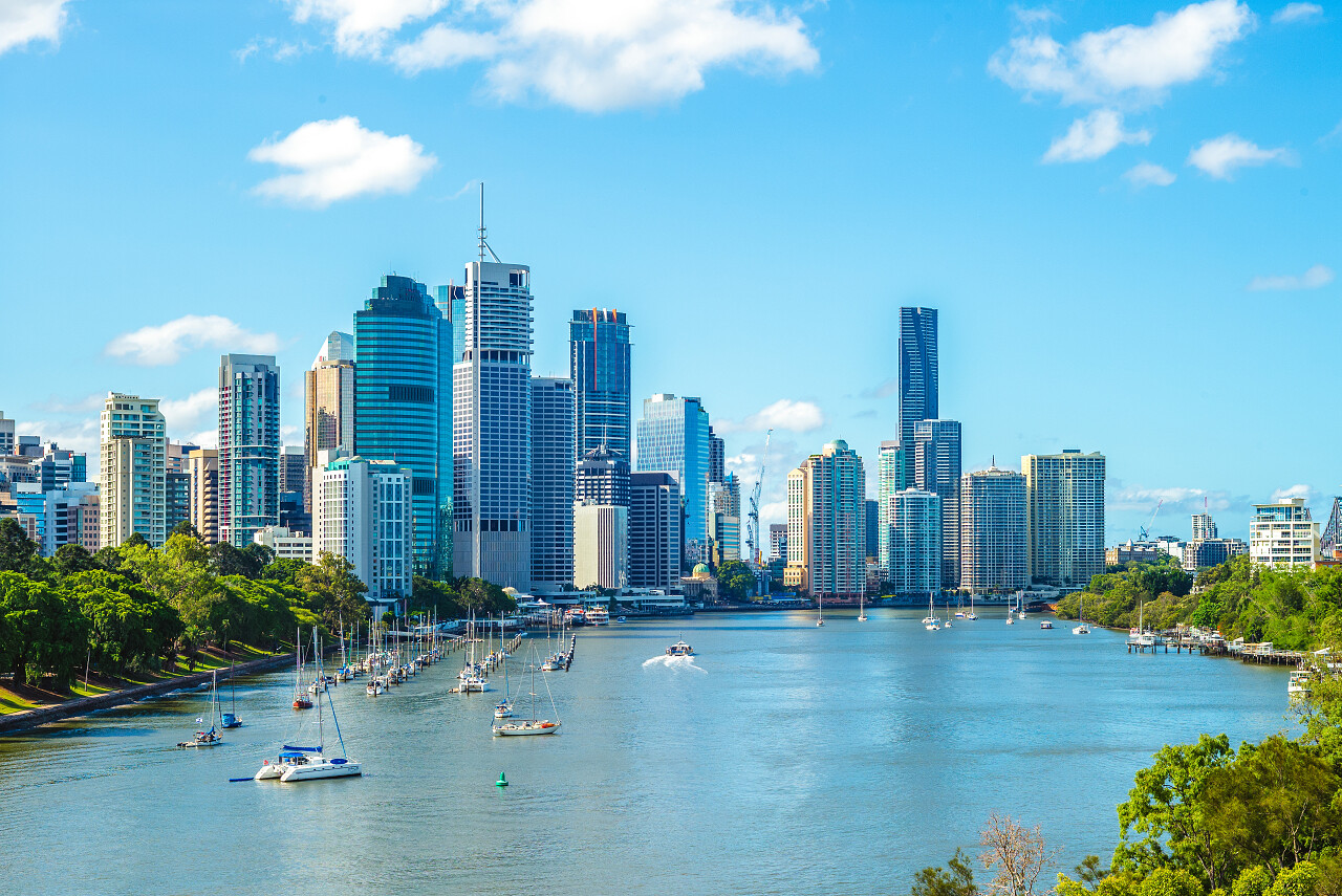 澳大利亚昆士兰州首府布里斯班天际线澳大利亚旅游