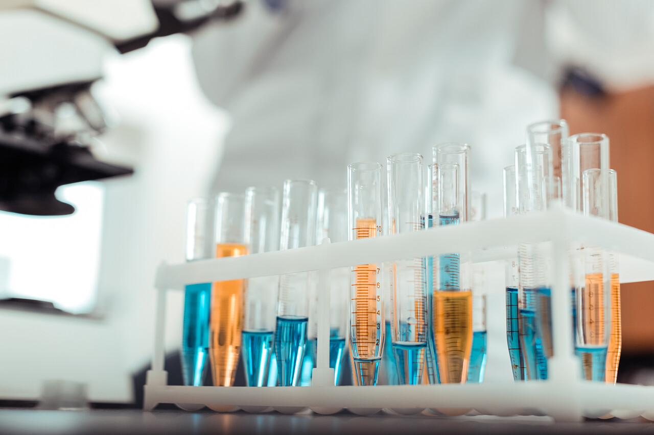 生物研究用新疫苗试验样本特写