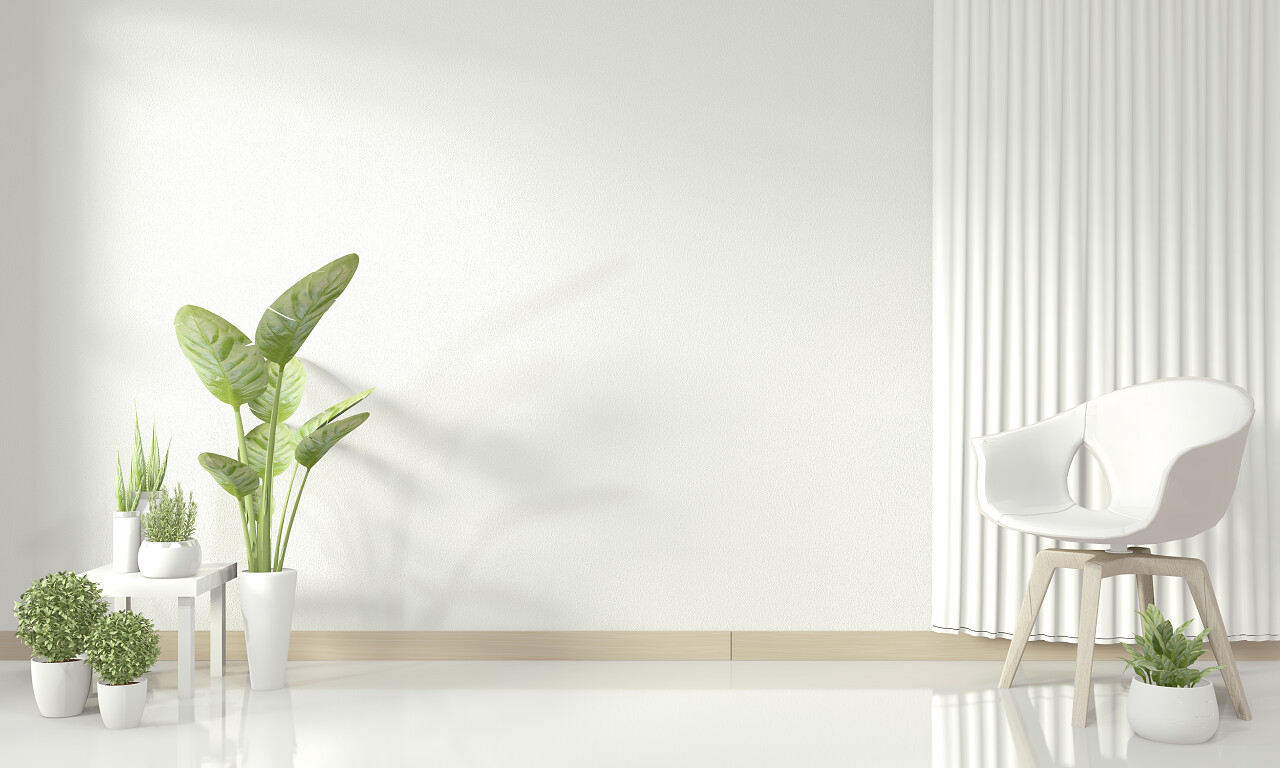 白色的现代客厅