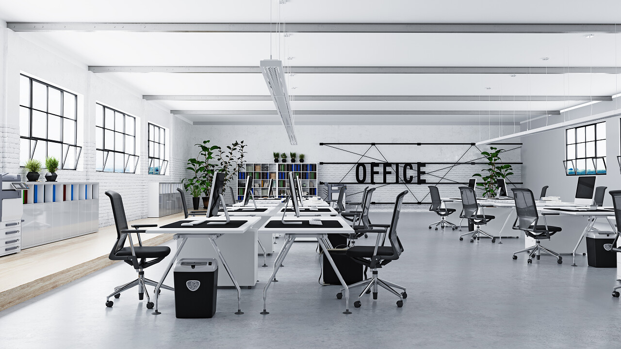 现代阁楼办公室内部