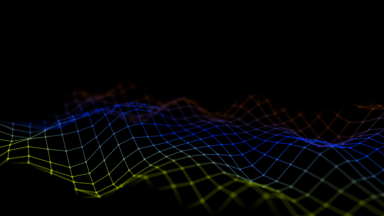 点点和编织线的波浪3D背景