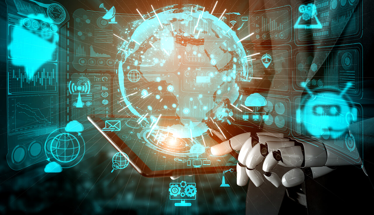 三维渲染人工智能对机器人的研究为人类的未来生活服务