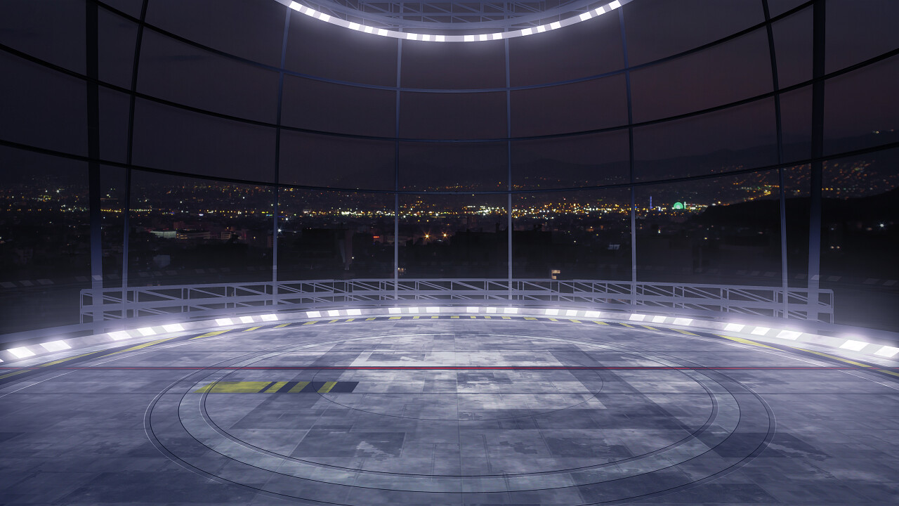 夜间电视节目的虚拟背景与聚光灯