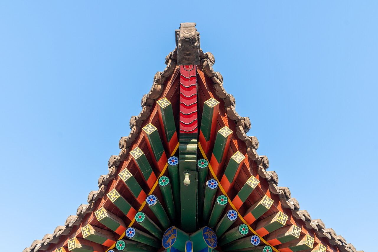 中国古代庙宇的屋檐