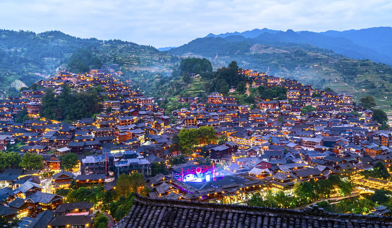 中国贵州苗村贵州旅游景点