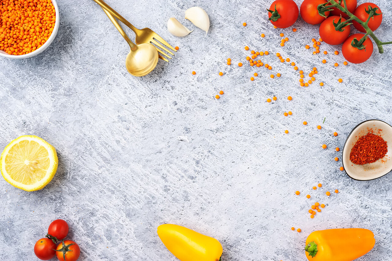 新鲜美味的配料西餐背景