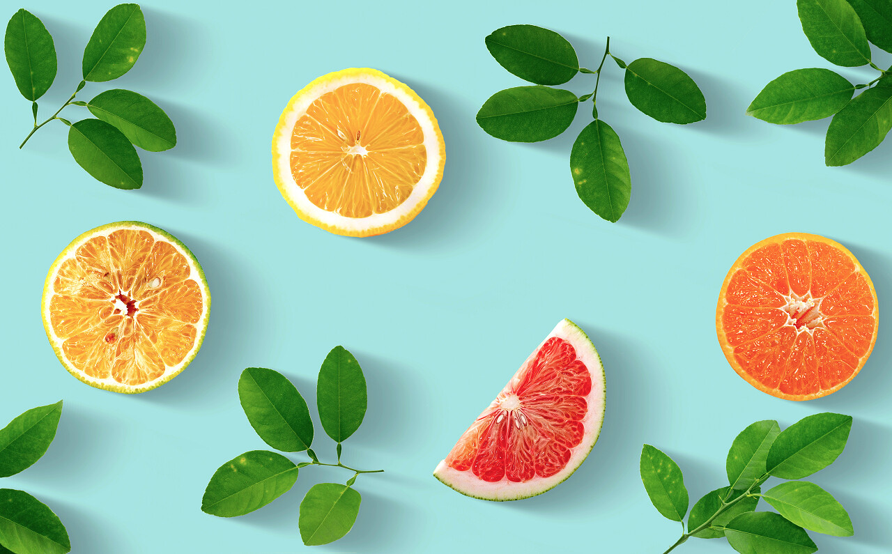 橙子红柚背景图