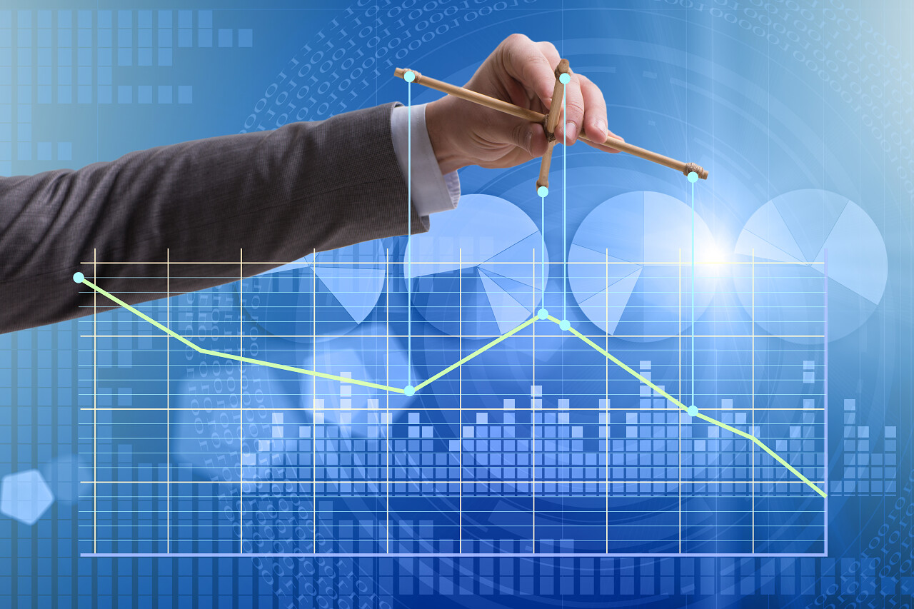 商人在计算图表指标提升提高