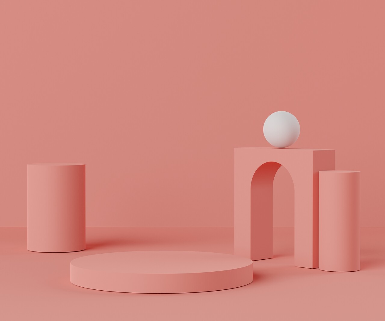 3D抽象简约几何形式