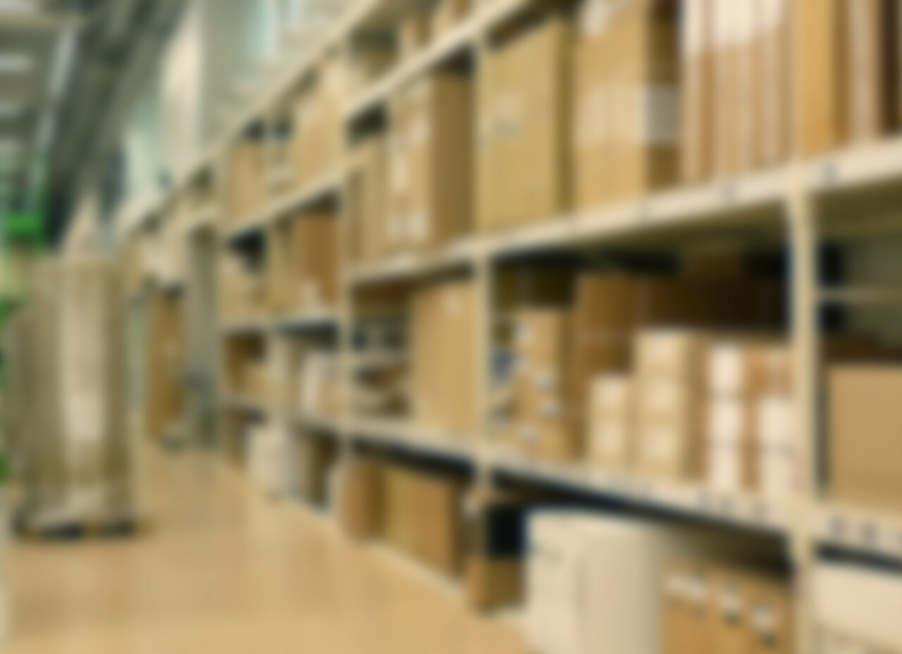 抽象模糊超级市场折扣商店物流仓库物流园区