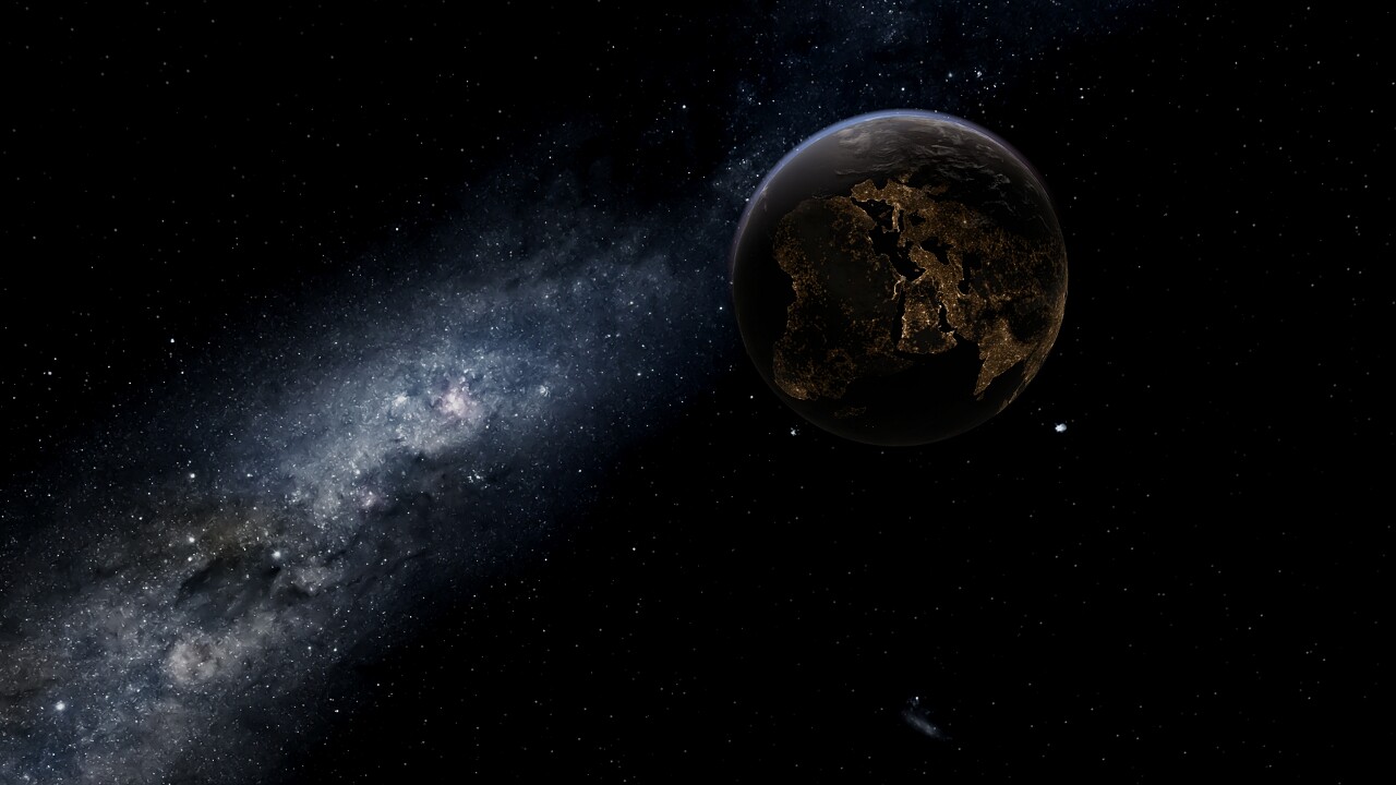 太空宇宙行星渲染背景