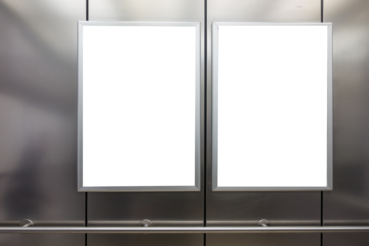 电梯广告广告牌空白广告牌