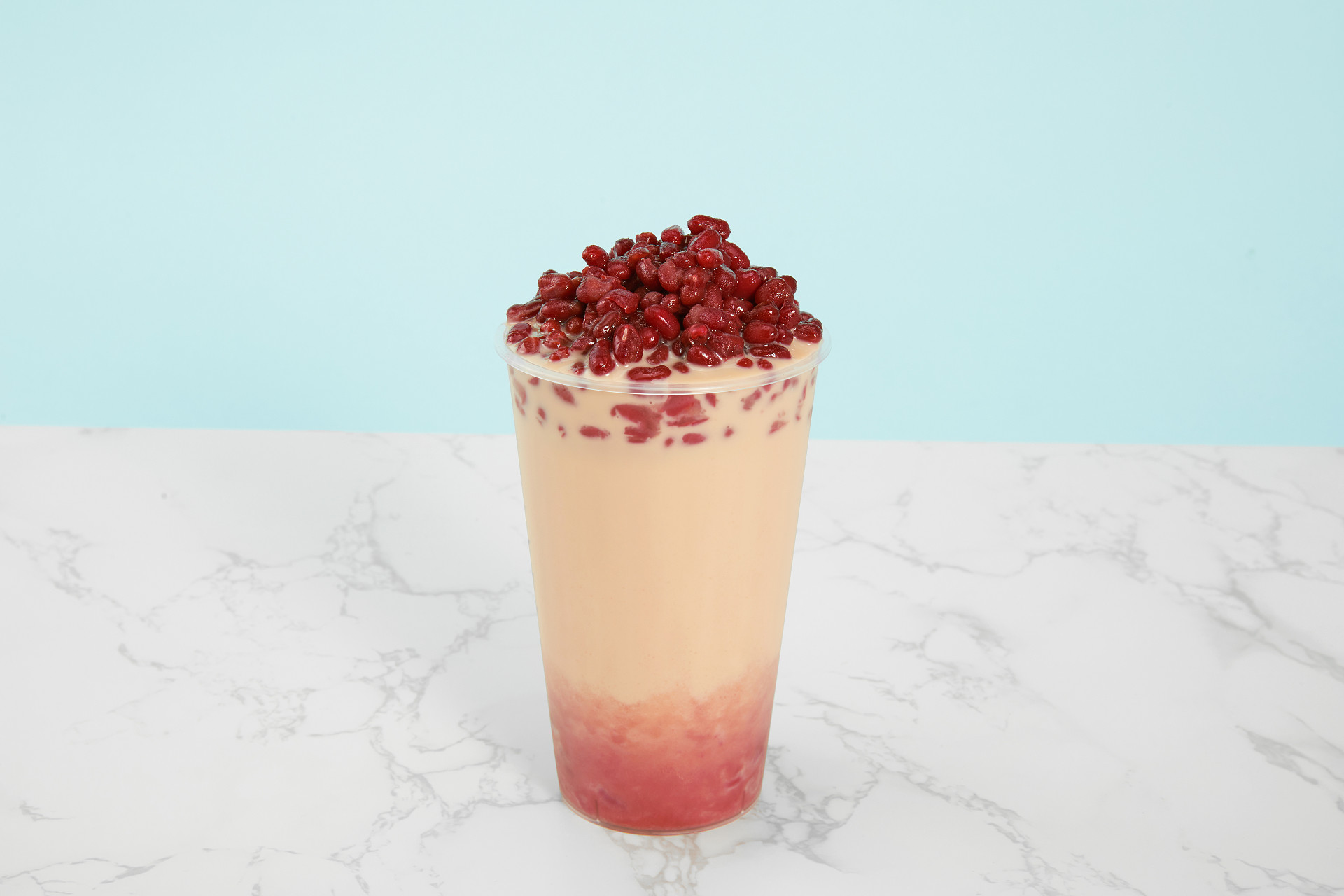 蓝底奶茶一杯奶茶红豆奶茶