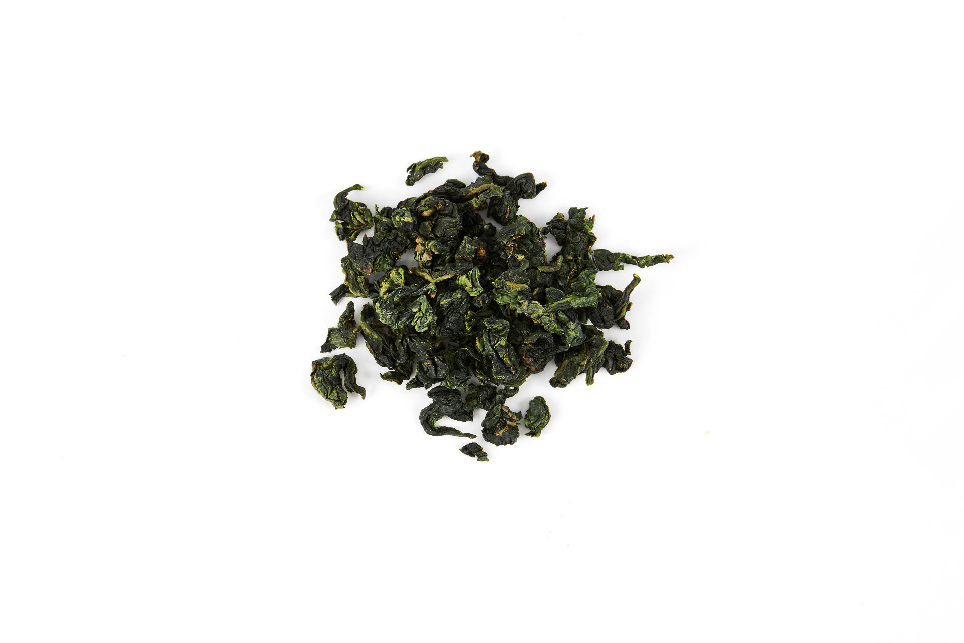 白底茶叶乌龙茶铁观音散落茶叶