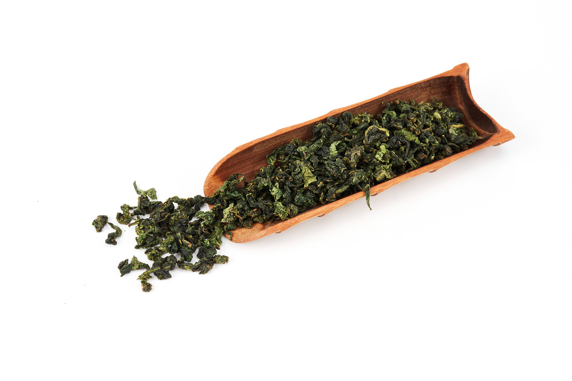 白底木质茶则乌龙茶铁观音